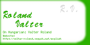 roland valter business card